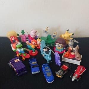 McDonald's Kids Toys Lot - Hotwheels, Minions, Muppets, Pikachu, Spade Jam
